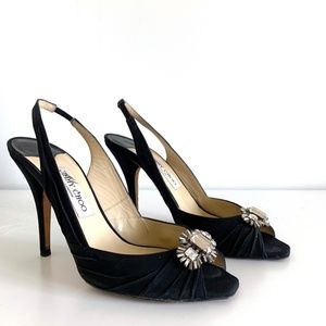 JIMMY CHOO Embellished Slingback Pumps